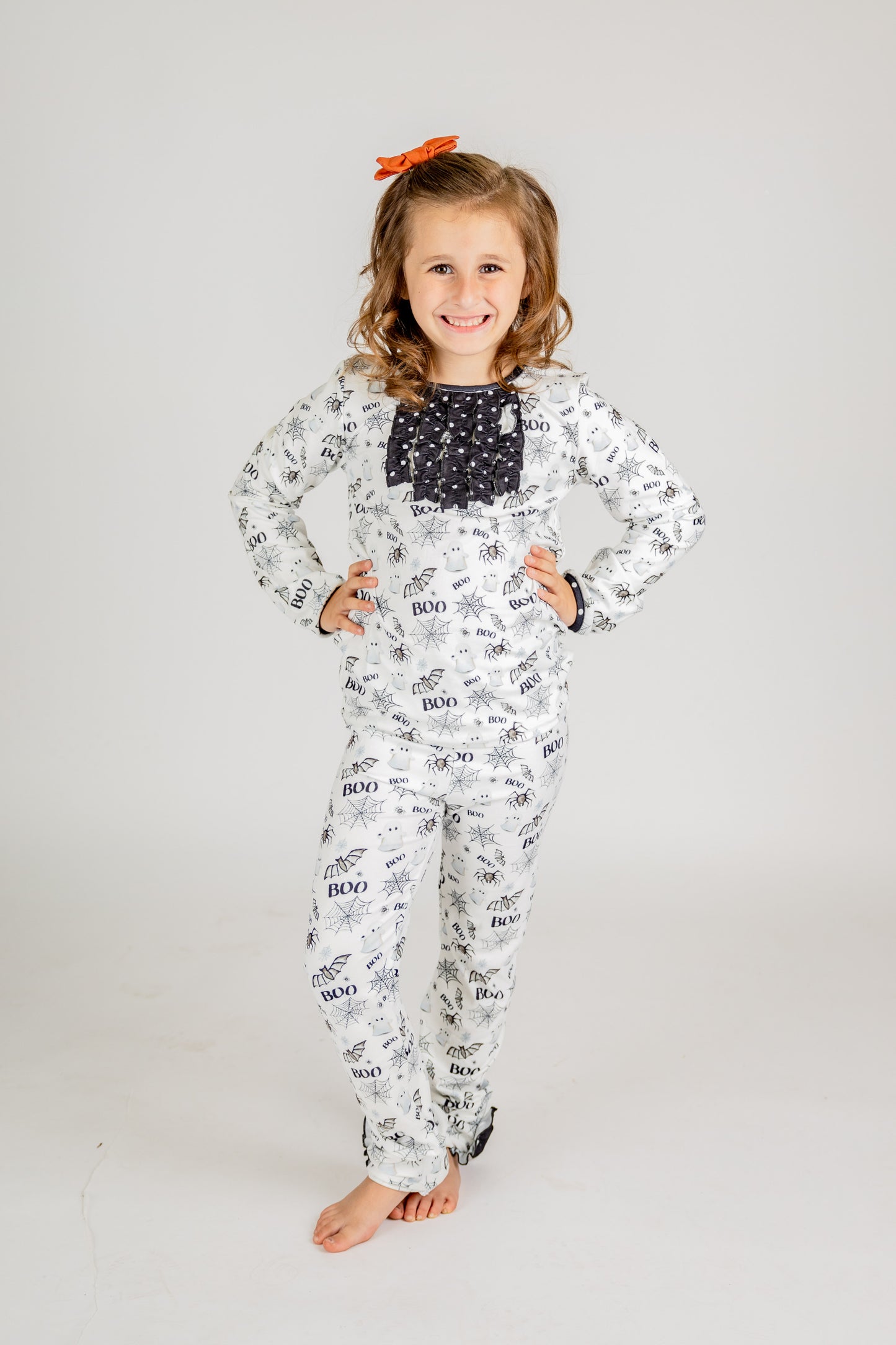Halloween lounge set with name embroidered on the butt flap