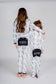 Girls Halloween print two-piece lounge set with embroidered name