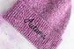 Custom name beanie embroidered in a cursive font