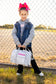 Personalized Kids Sparkle Duffle Bag — Embroidered Name & Sport Bow
