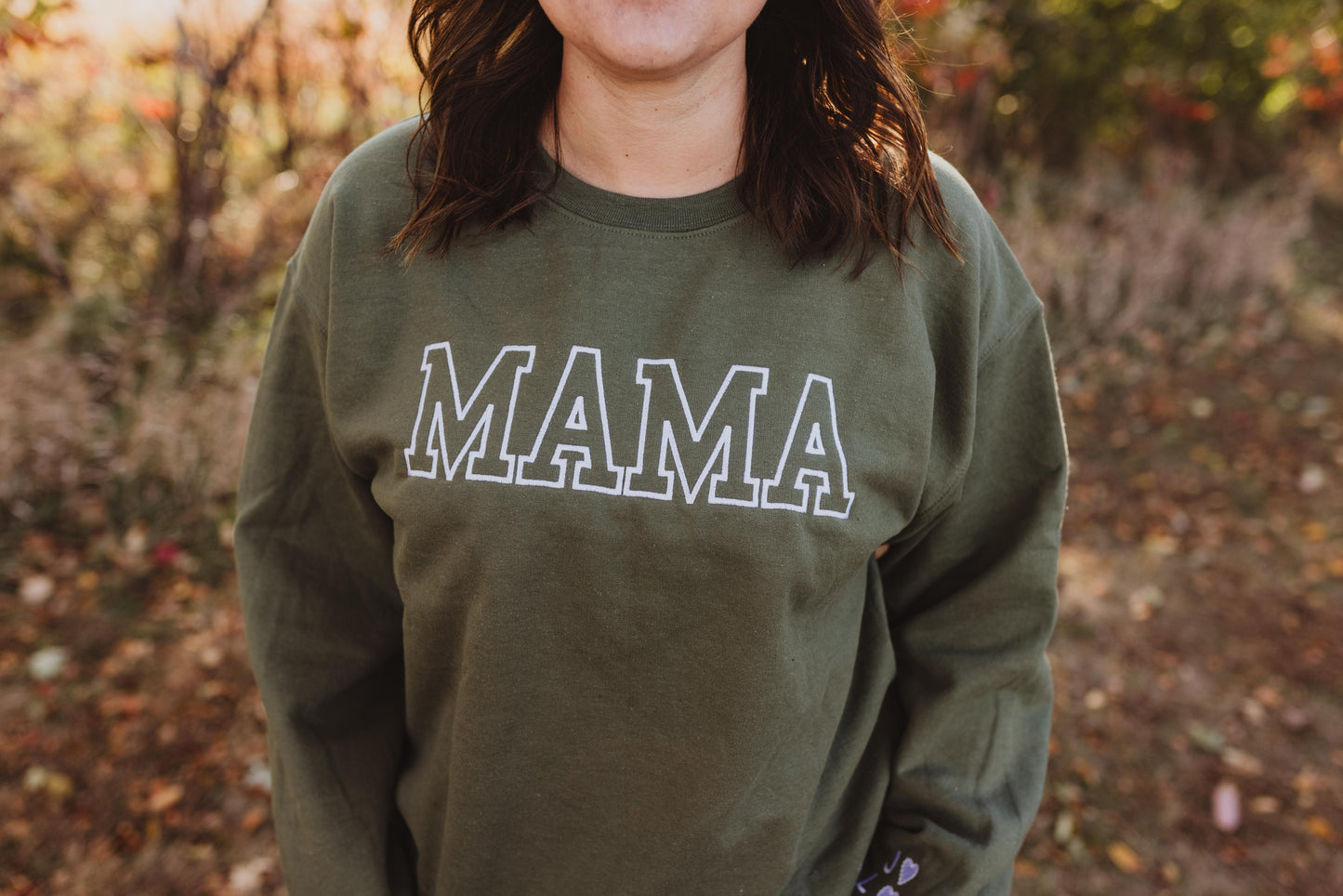 MAMA outline crewneck sweatshirt