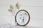 Custom wedding cross stitch portrait framed in wood