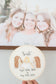 Wedding couple embroidered from a photo in an embroidery hoop