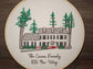 Custom embroidered home portrait in hoop