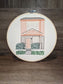 Custom embroidered home portrait in hoop