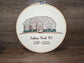 Custom embroidered home portrait in hoop