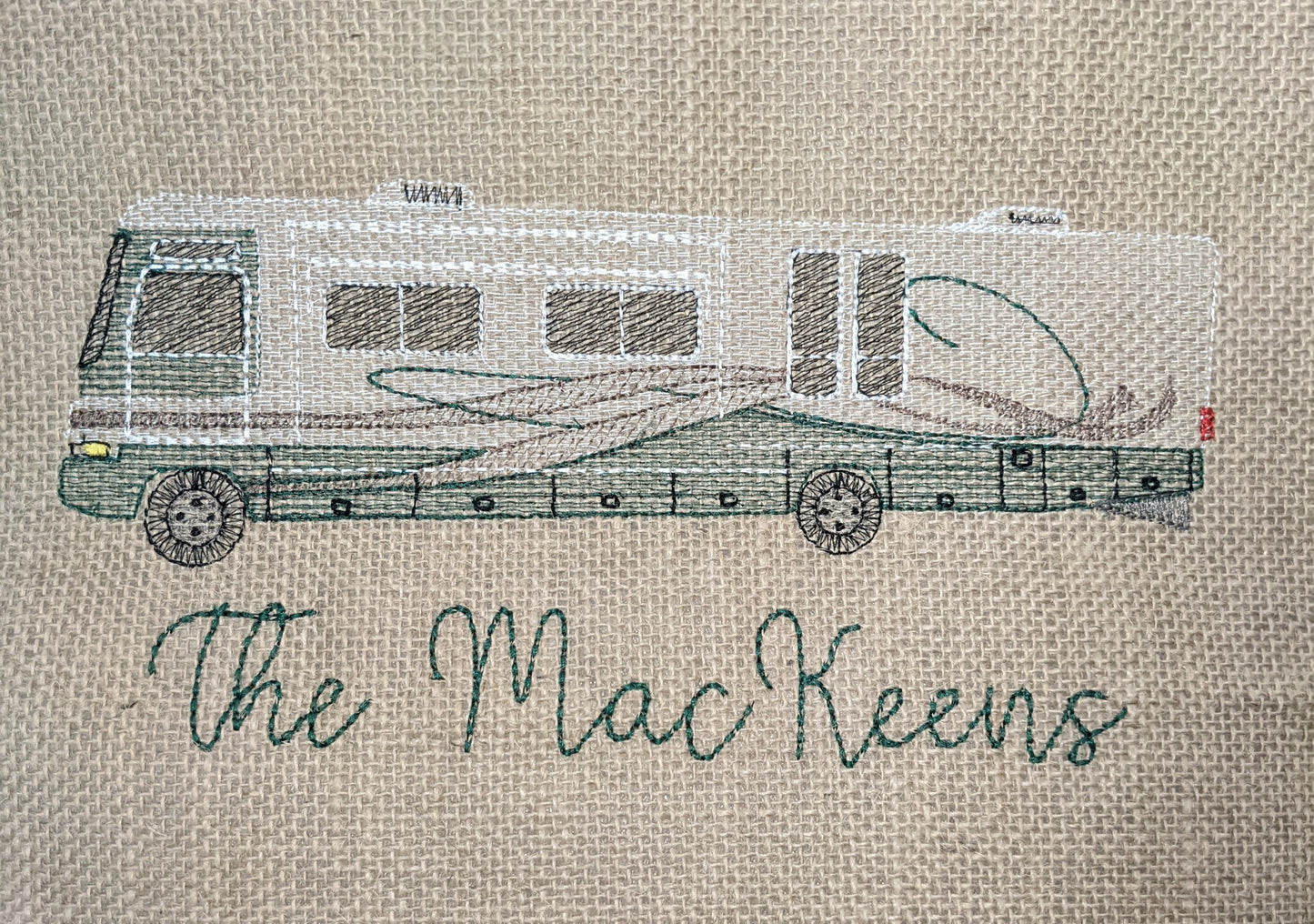 Embroidered camper garden flag, a personalized RV gift