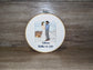 Custom embroidered couple portrait hoop