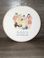Embroidered wedding keepsake hoop, an anniversary gift