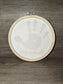 Custom embroidered child handprint keepsake hoop