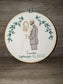 Custom embroidered couple portrait hoop