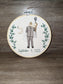Custom embroidered couple portrait hoop