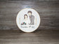 Embroidered wedding keepsake hoop, an anniversary gift