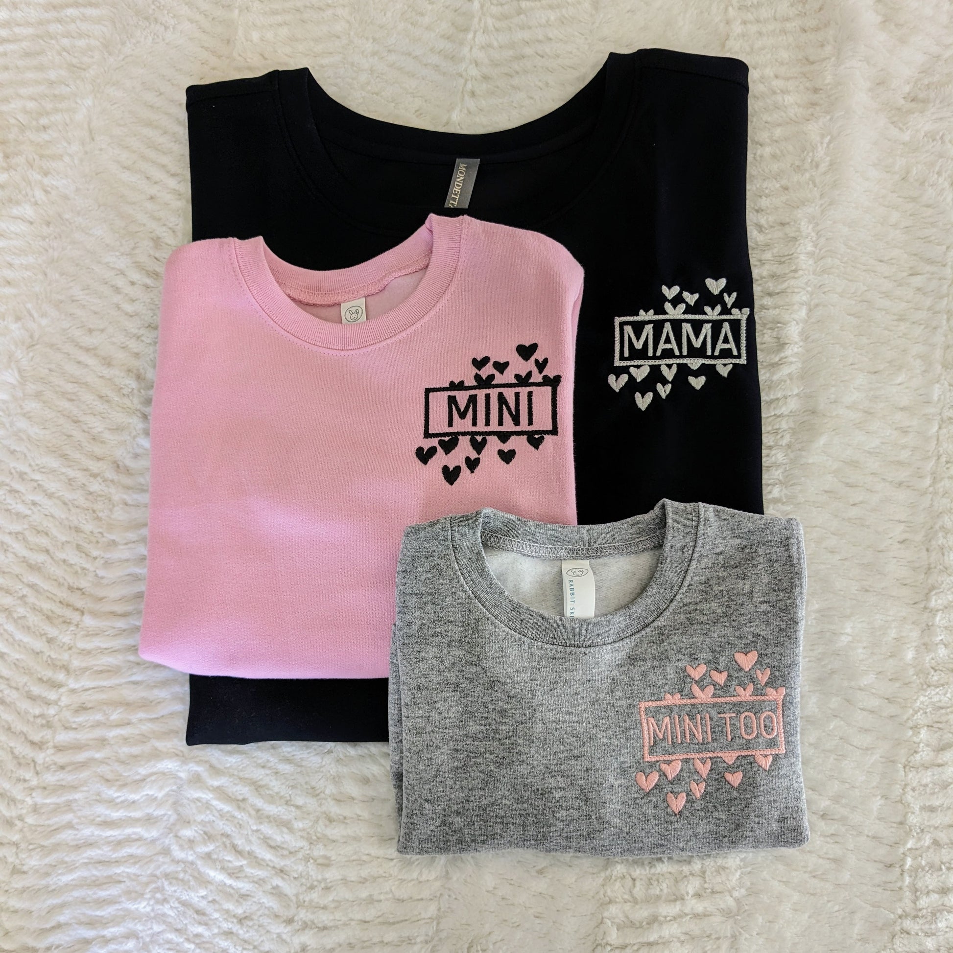 Embroidered MINI heart toddler sweatshirt