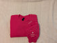 Mom collar sweatshirt with kids initials and a heart on the sleeve
