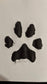 Paw print keepsake hoop embroidered at real-life size
